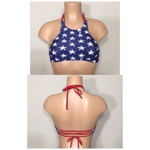 New. Star high neck halter bikini top. NWOT